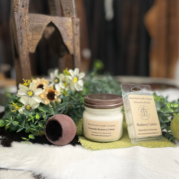 Blueberry Cobbler 8oz Soy Wax Candle